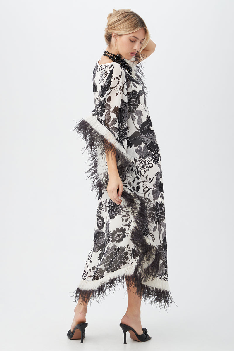 NEENA CAFTAN in BLACK/WHITE additional image 2