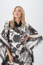 NEENA CAFTAN in BLACK/WHITE additional image 3