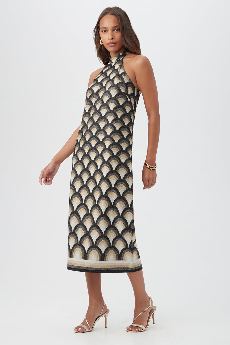 GIRI METALLIC KNIT SLEEVELESS MAXI DRESS in MULTI additional image 2