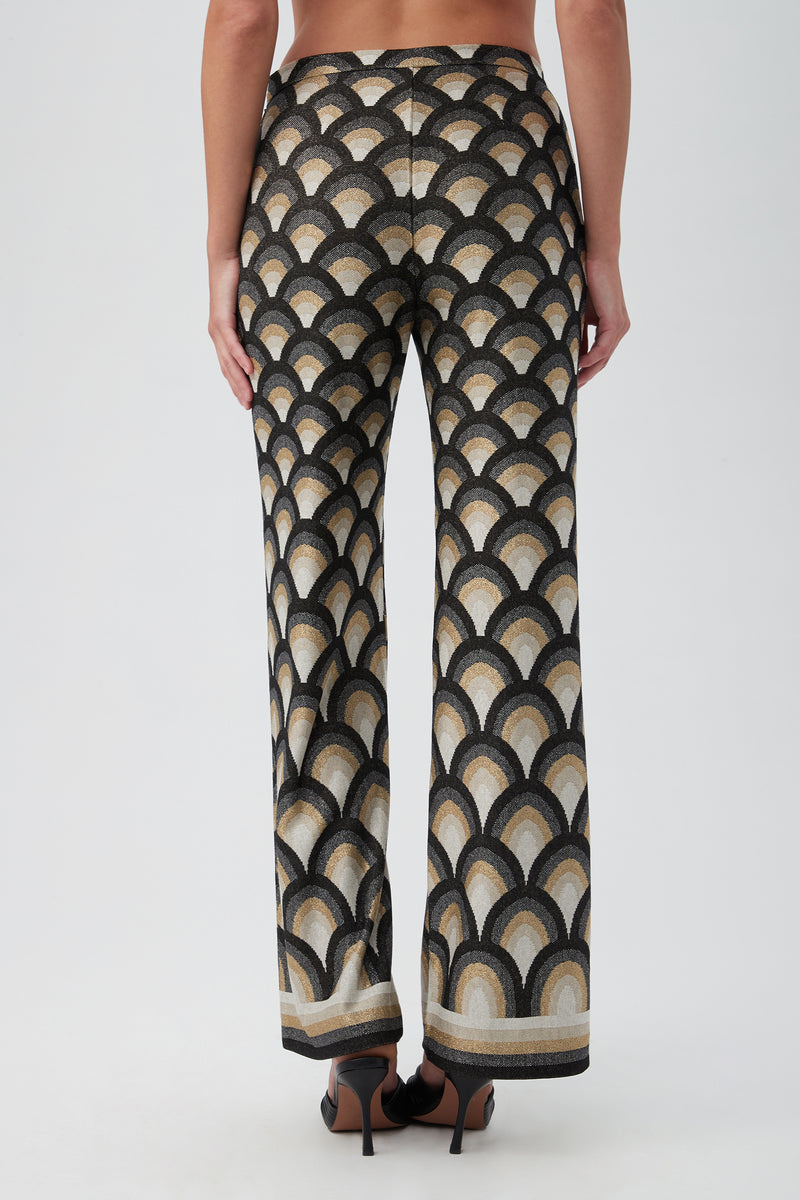 ASIA METALLIC KNIT WIDE-LEG PANT in MULTI additional image 2