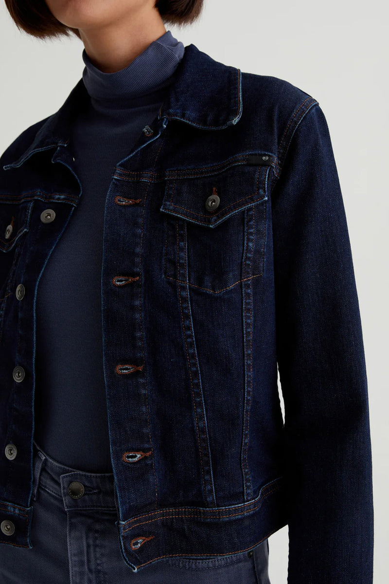 AG DARK WASH ROBYN JEAN JACKET in INDIGO additional image 3