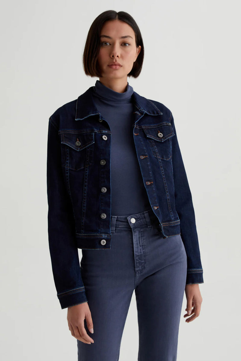 AG DARK WASH ROBYN JEAN JACKET in INDIGO