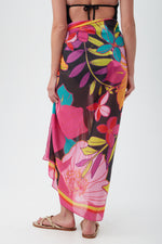 SOLAR FLORAL SWIM COVER-UP PAREO in MULTI additional image 2