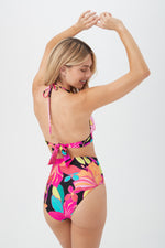 SOLAR FLORAL REVERSIBLE HALTER SWIM TOP in MULTI additional image 2