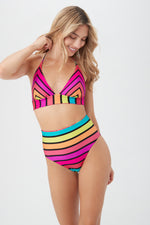 SOLAR FLORAL REVERSIBLE ULTRA HIGH WAIST SWIM BOTTOM in MULTI additional image 1