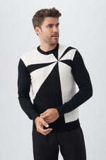 RAYS SWEATER in BLACK/WINTER WHITE additional image 3