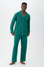 BLUE TILE MEN'S LONG SLEEVE LONG PANT JERSEY PJ SET in BLUE