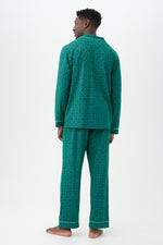 BLUE TILE MEN'S LONG SLEEVE LONG PANT JERSEY PJ SET in BLUE additional image 1