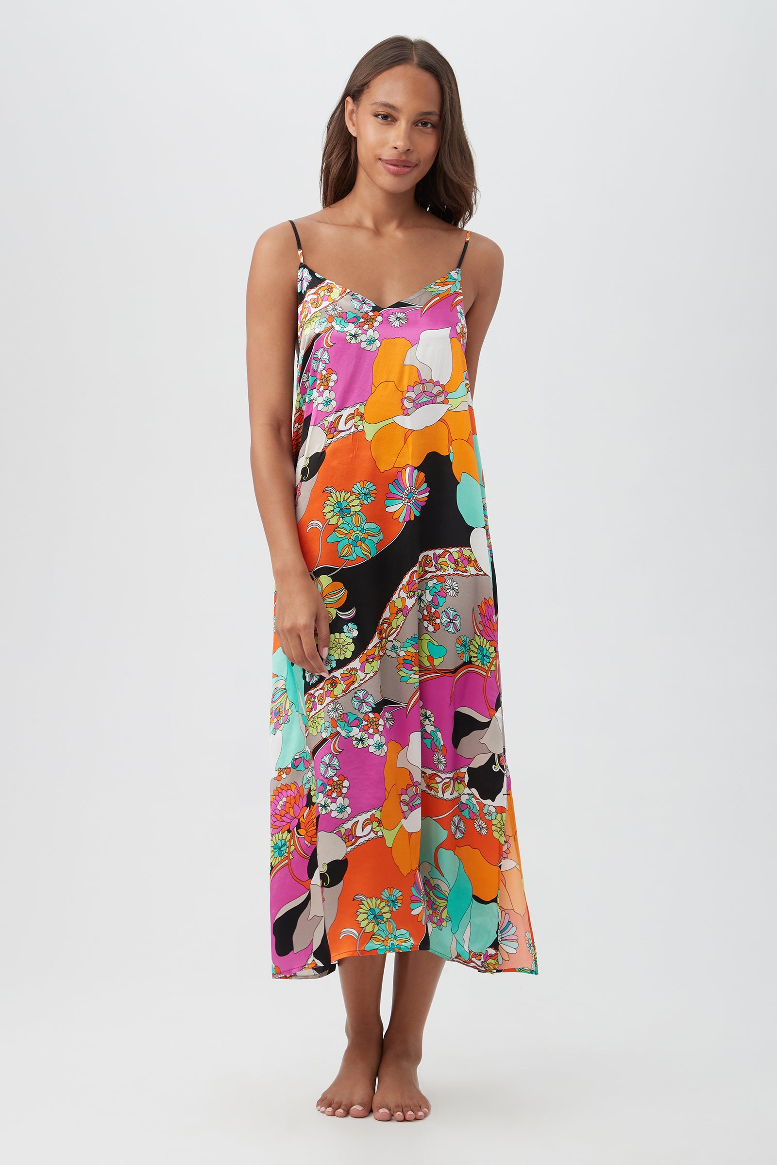 Skipper Swirl Women's Silk Chemise Nightgown