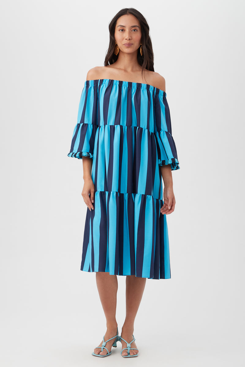 LATITUDE DRESS in BELOW DECK BLUE/INDIGO