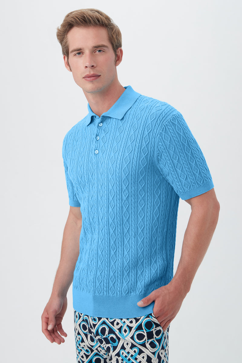NEWPORT SHORT SLEEVE POLO in BELOW DECK BLUE additional image 7