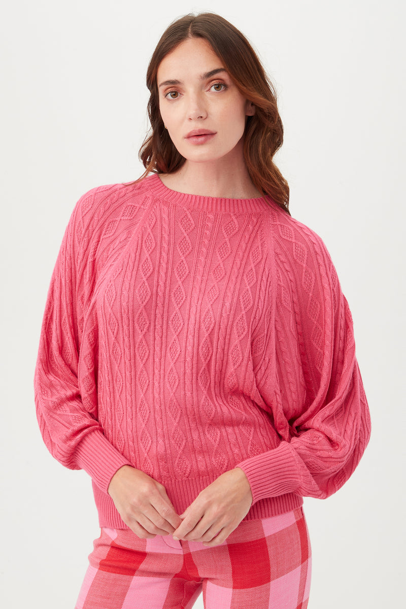 BLUE COVE PULLOVER in PAPILLON PINK
