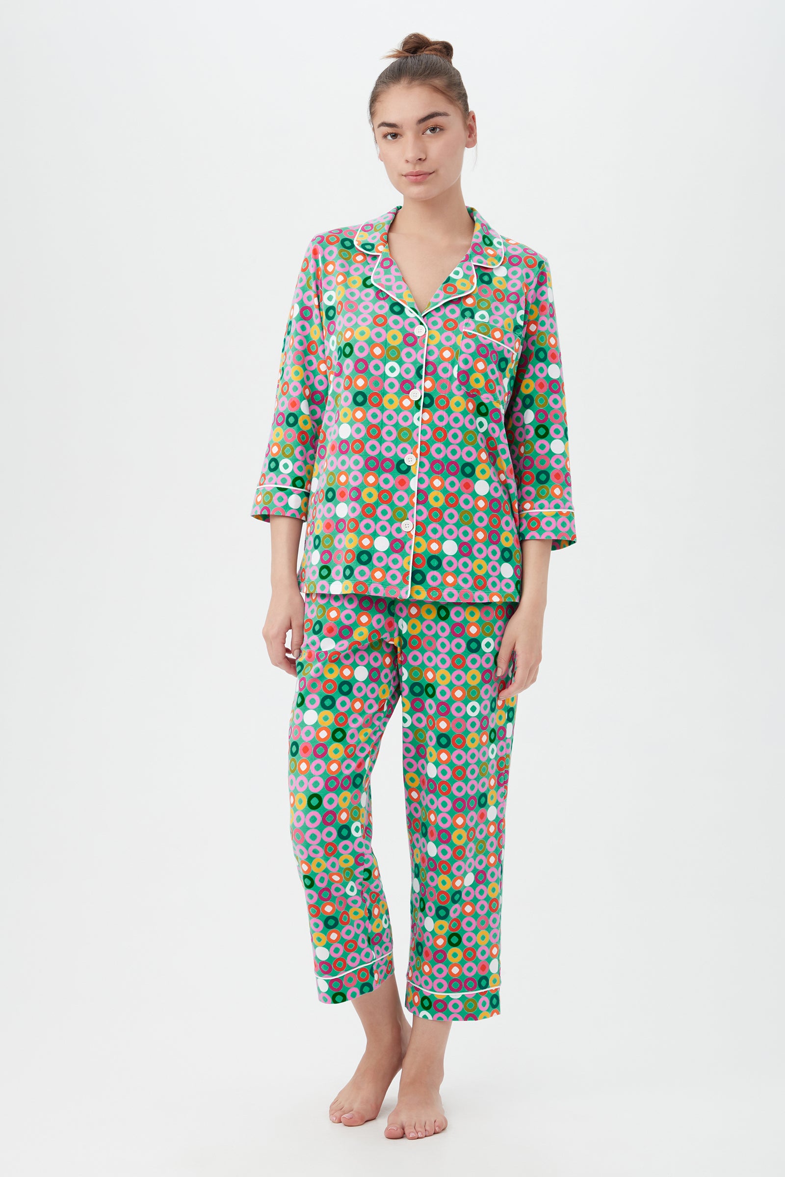 Stacked Rings Cropped PJ Set