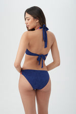 DAINTREE PLEATED HALTER BRA in NAVY BLUE additional image 1