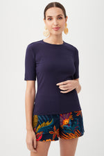 VIVIKA 2 CREWNECK in INDIGO additional image 7