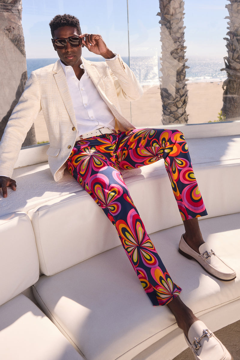 CLYDE SLIM TROUSER in MULTI