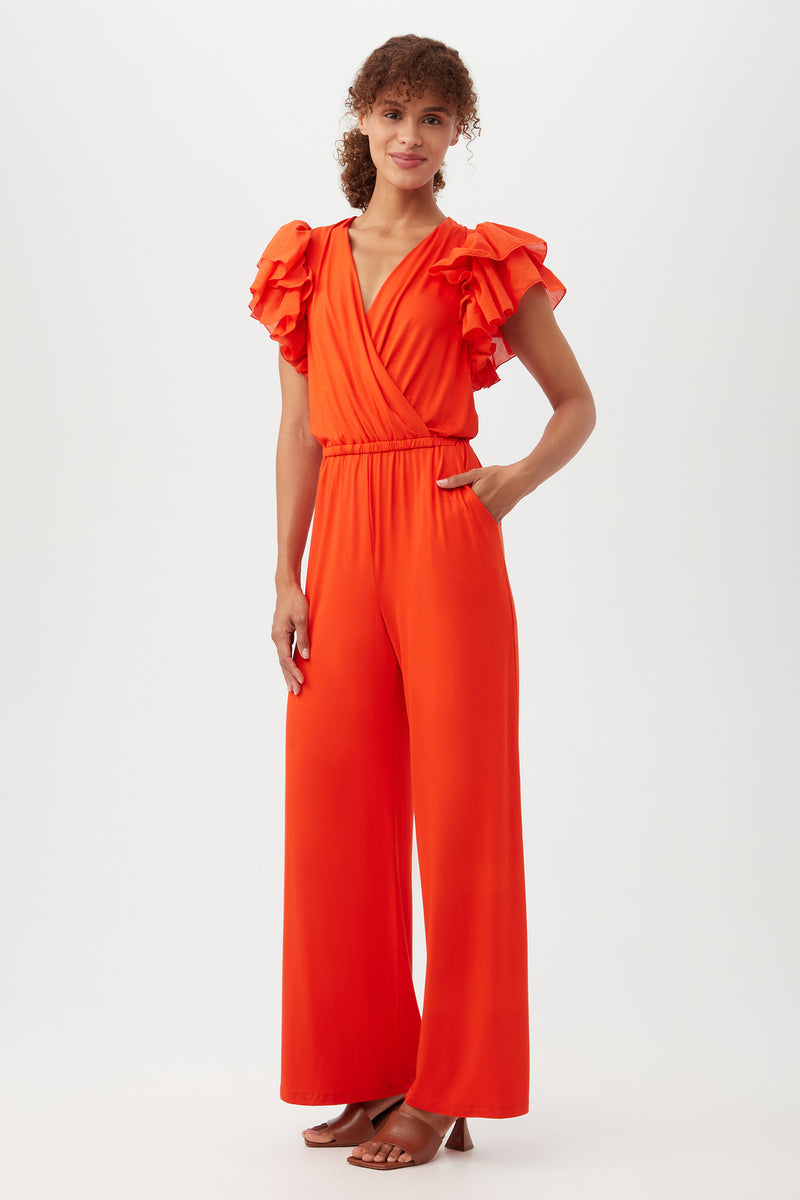 WESTON JUMPSUIT in REEF RED additional image 3