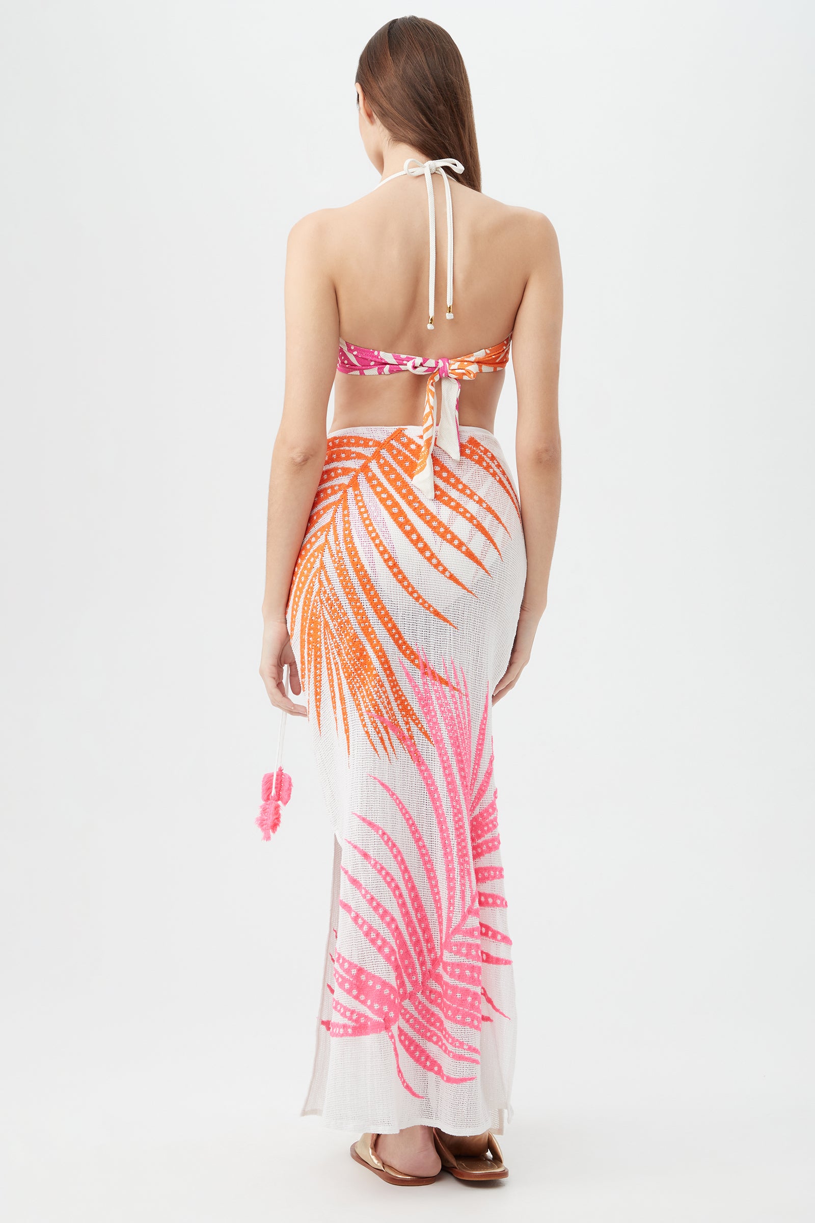 Women's Sheer Tropics Maxi Skirt Swim Cover-Up