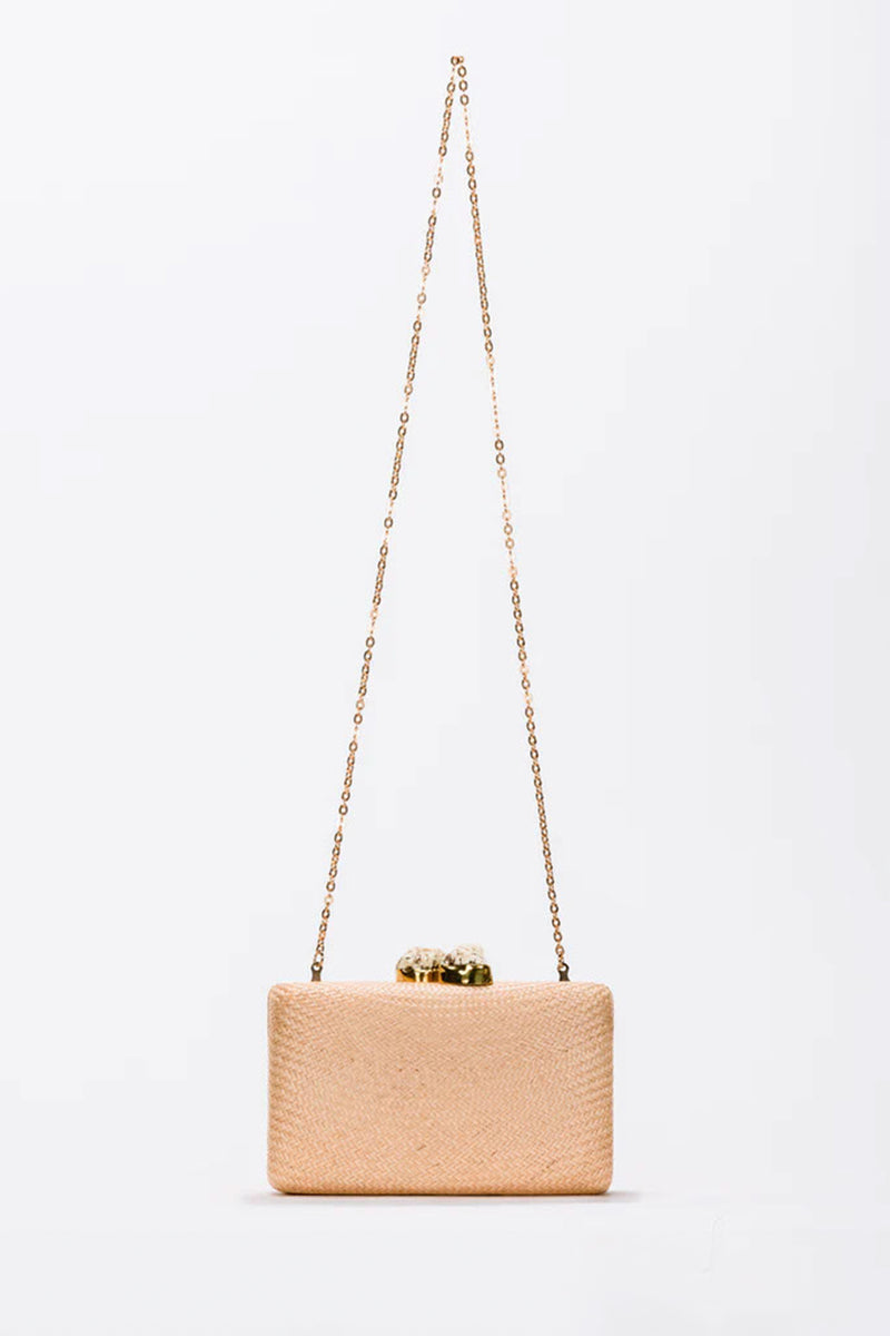 KAYU JEN WITH STONES CLUTCH in NATURAL additional image 1