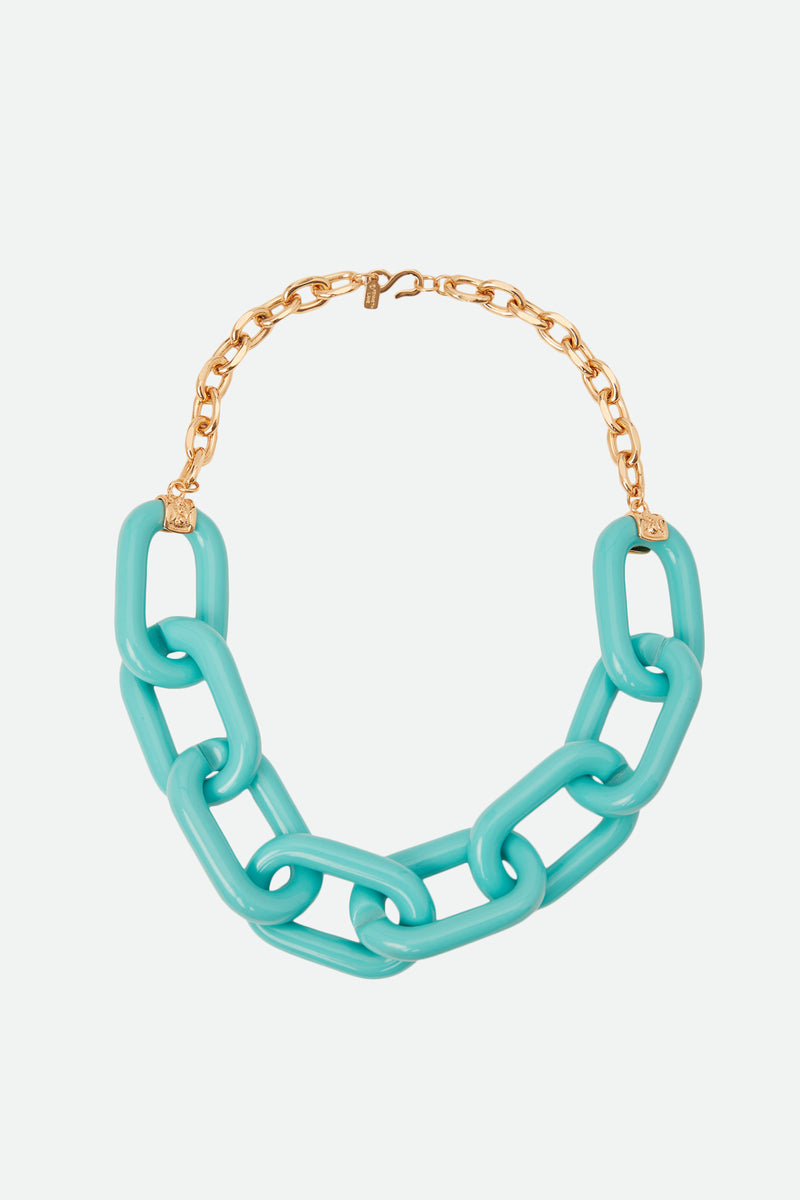 KJL 23" GOLD RESIN 8 LINK NECKLACE