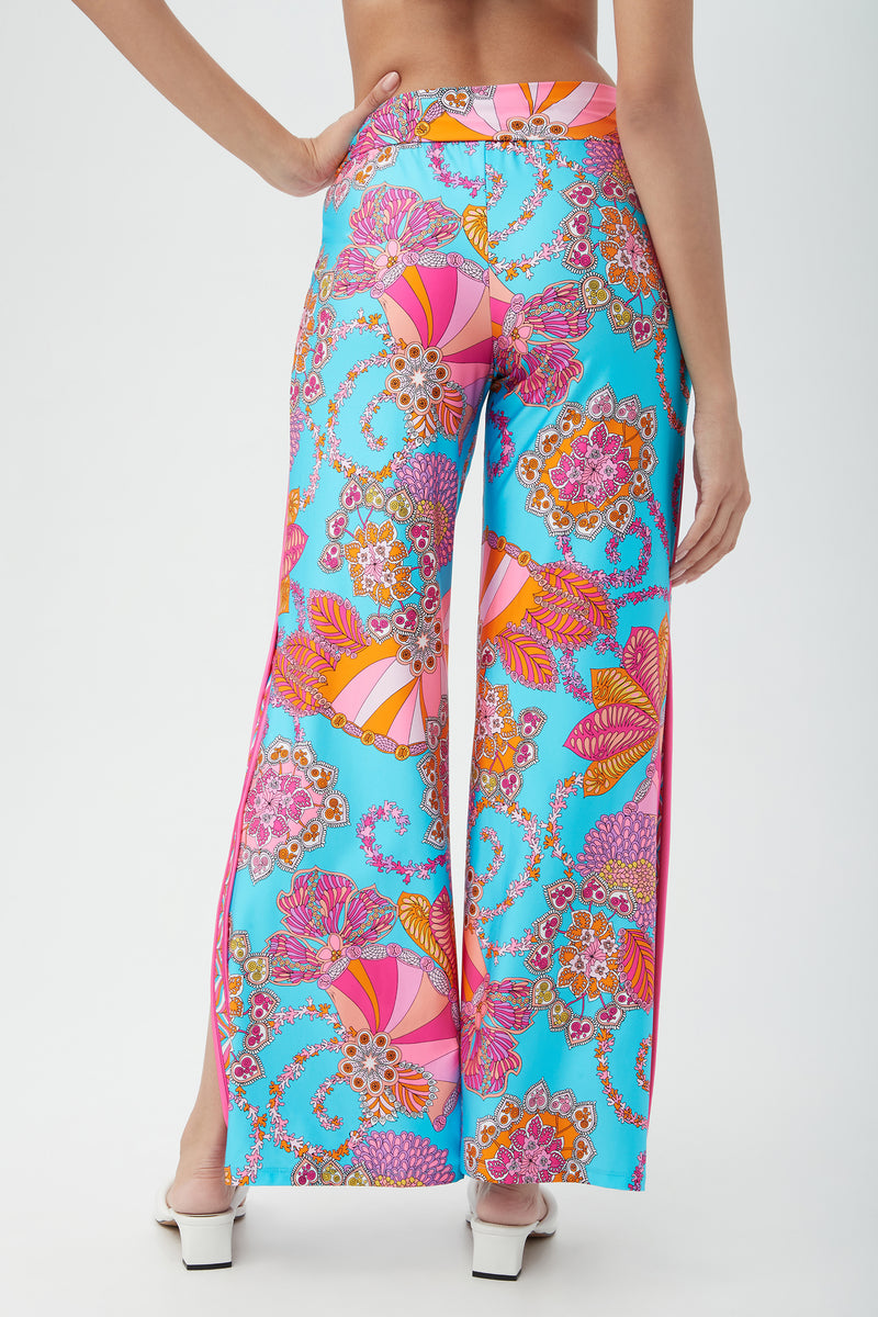 MEILANI BORDER SIDE SLIT PANT in MULTI additional image 1