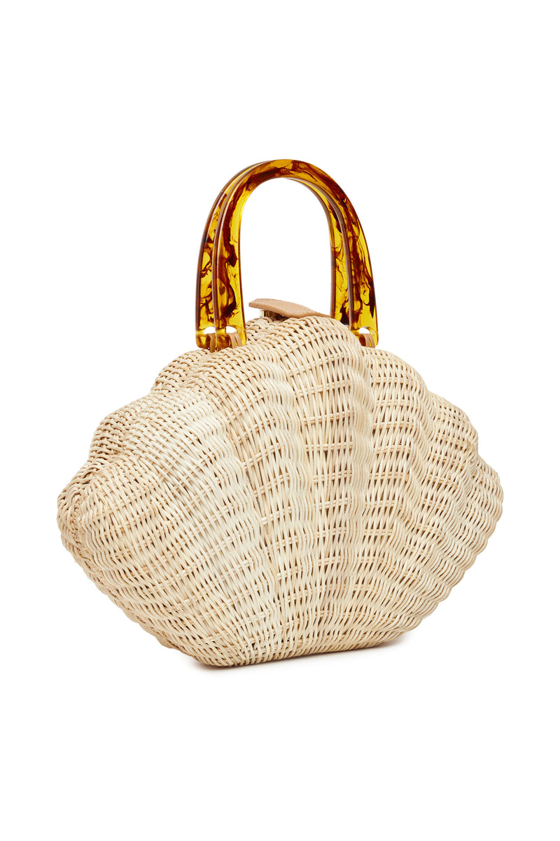 POOLSIDE COQUILLE CLUTCH in NATURAL additional image 1