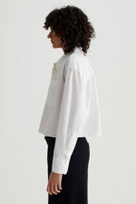 AG AUBREY WHITE LONG SLEEVE BUTTON-UP SHIRT in AG AUBREY WHITE LONG SLEEVE BUTTON-UP SHIRT additional image 5