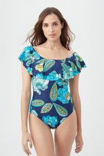 PIROUETTE OFF THE SHOULDER RUFFLE ONE PIECE in PIROUETTE OFF THE SHOULDER RUFFLE ONE PIECE