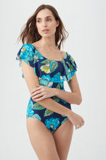 PIROUETTE OFF THE SHOULDER RUFFLE ONE PIECE in PIROUETTE OFF THE SHOULDER RUFFLE ONE PIECE additional image 2