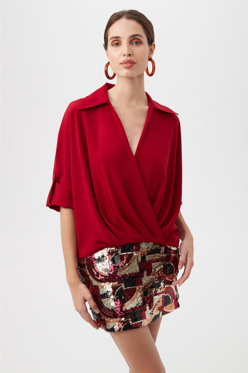 Trina turk red coat hotsell