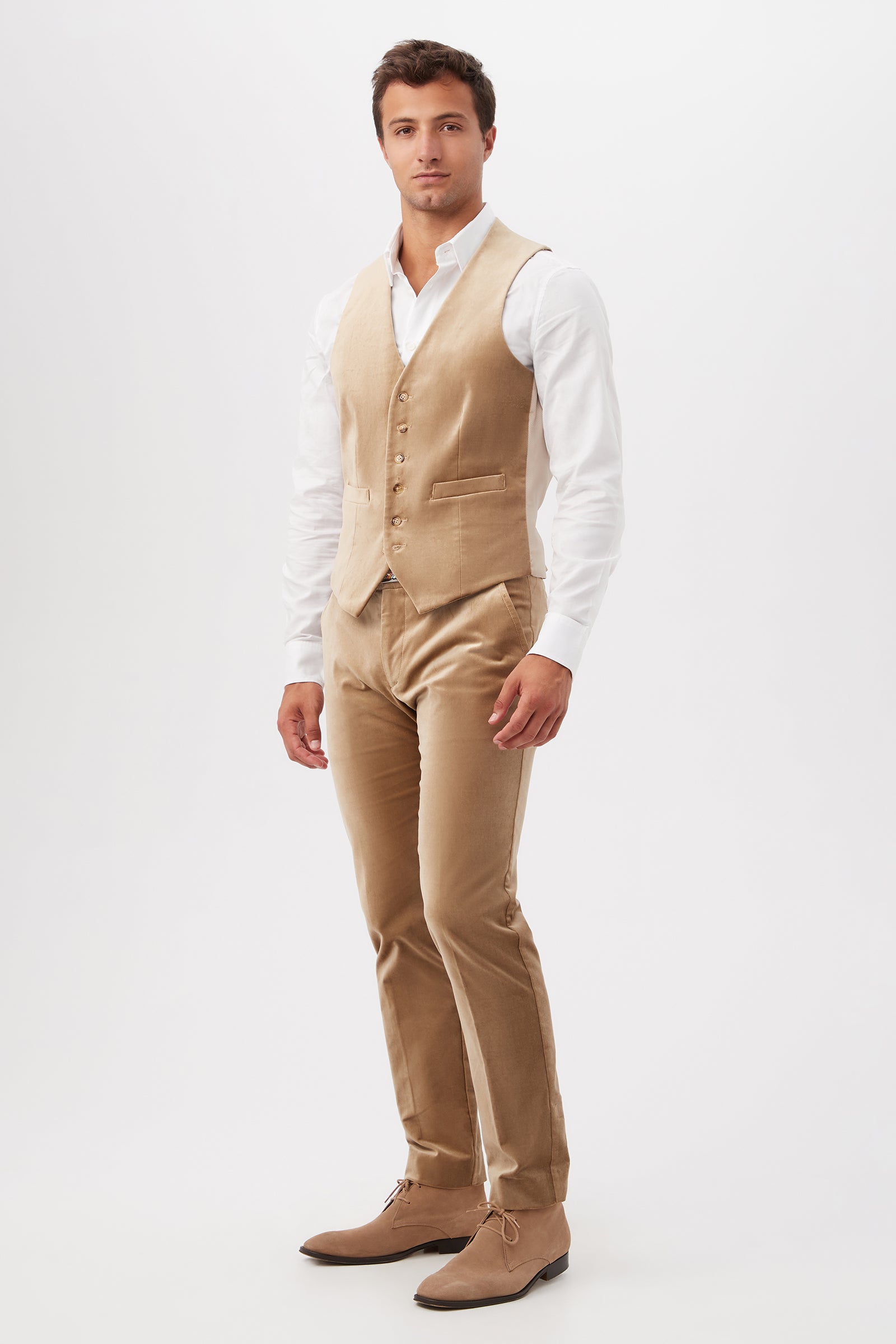 Irving Vest - Gold Velveteen