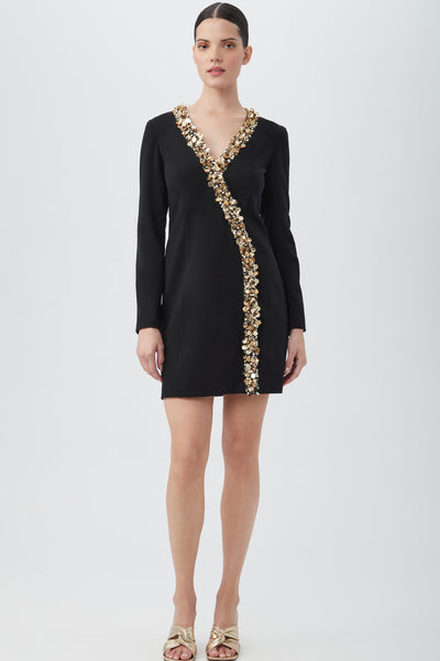 Trina Turk Womens Darliah Dress, 6, Women's, Black