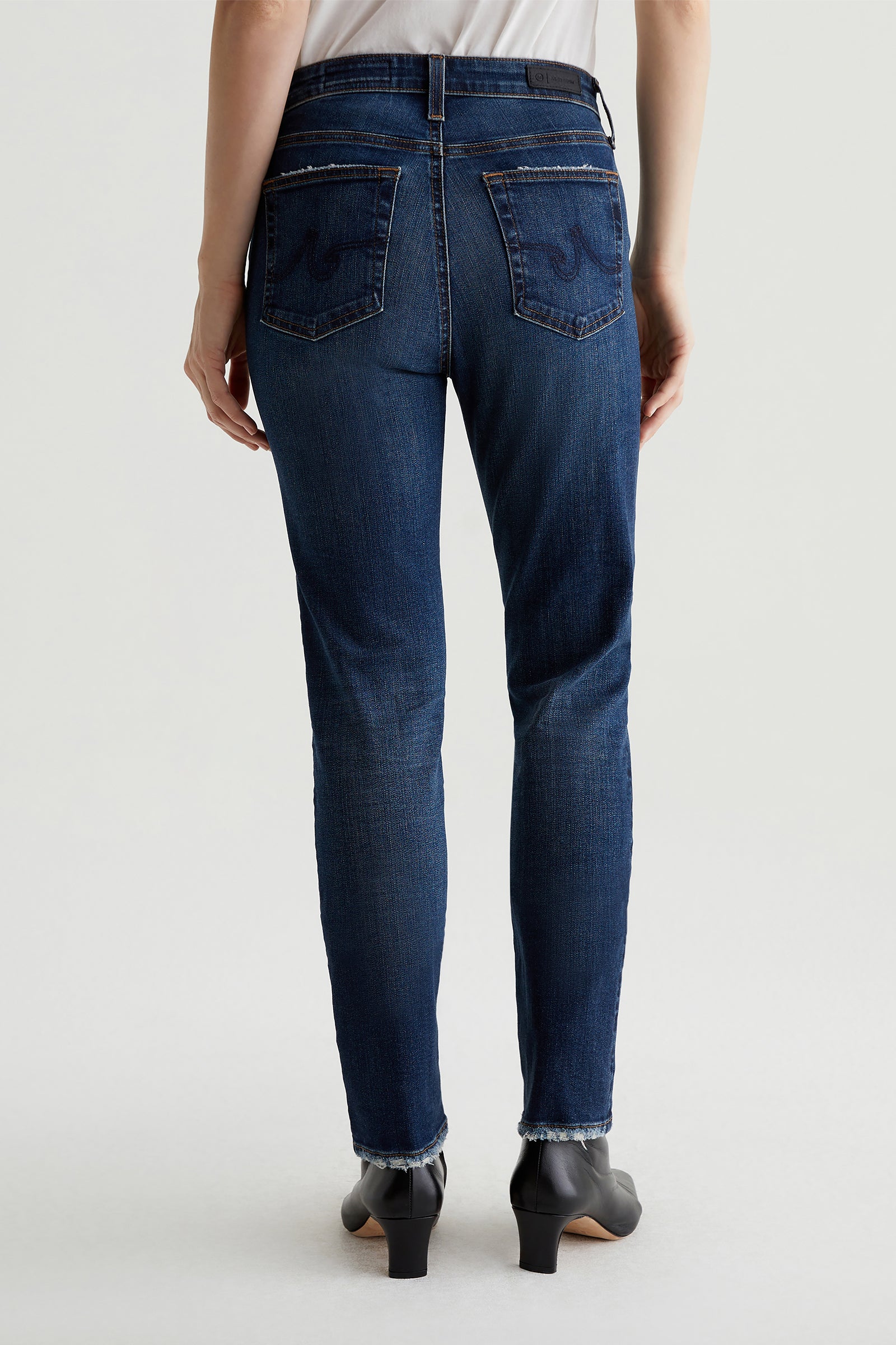 AG Mari High-Rise Slim Straight Leg Jeans