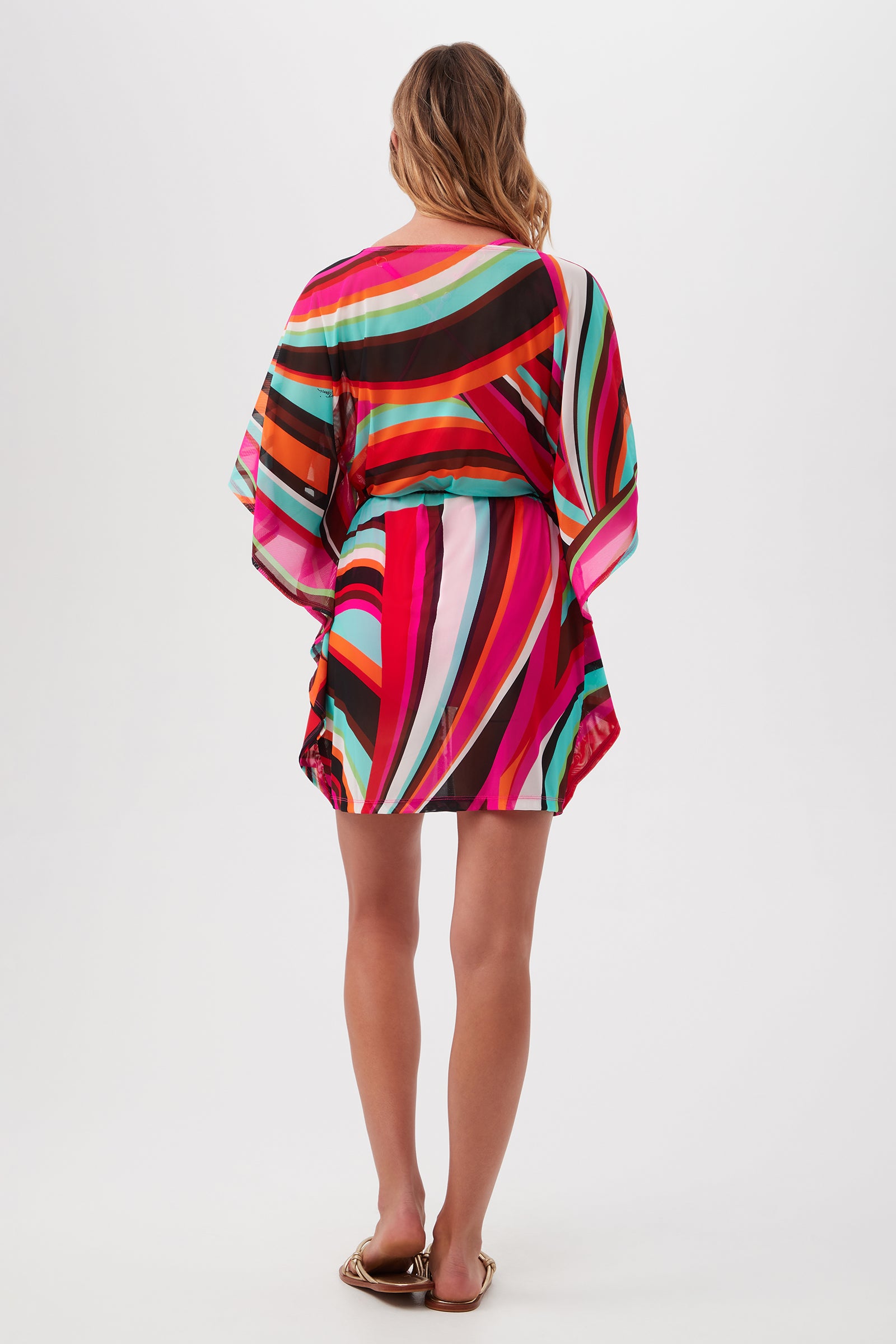 Swoop Anissa Belted Caftan Cover-Up Dress