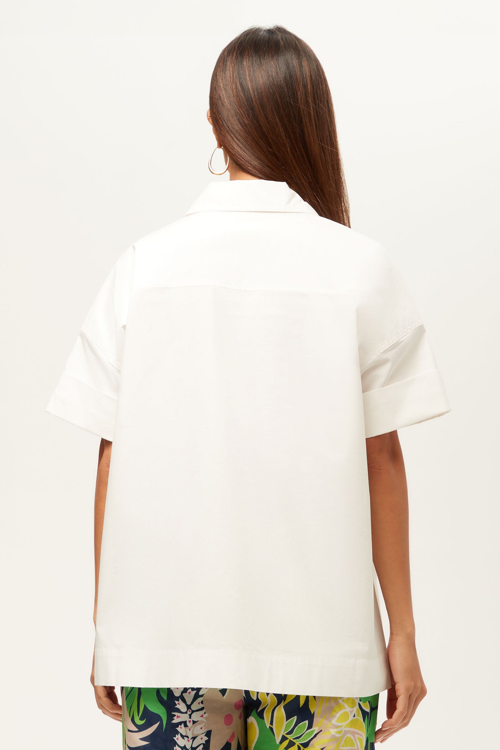 Opponent Short-Sleeve Button-Up Top