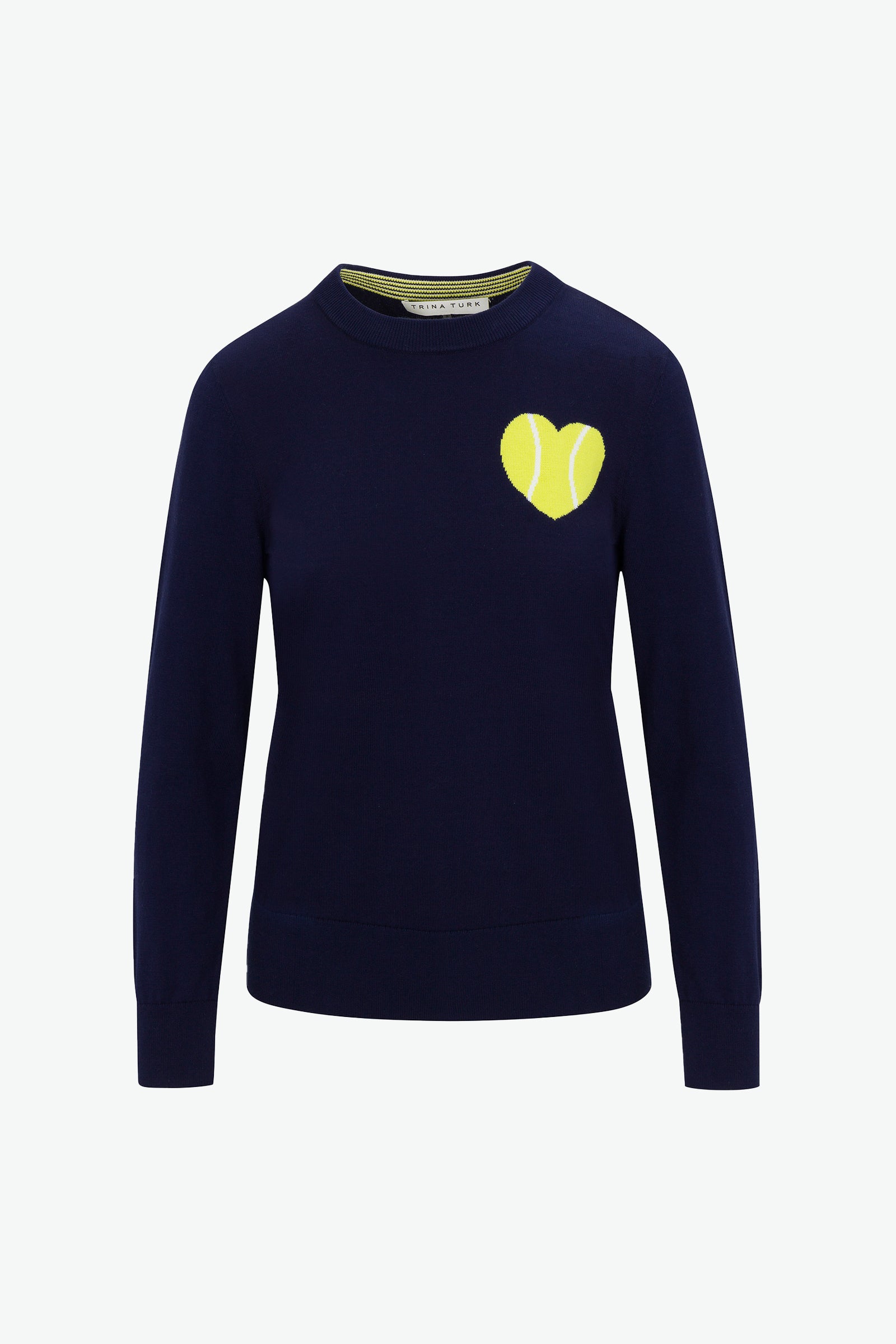 Tennis Heart Long-Sleeve Crewneck Sweater