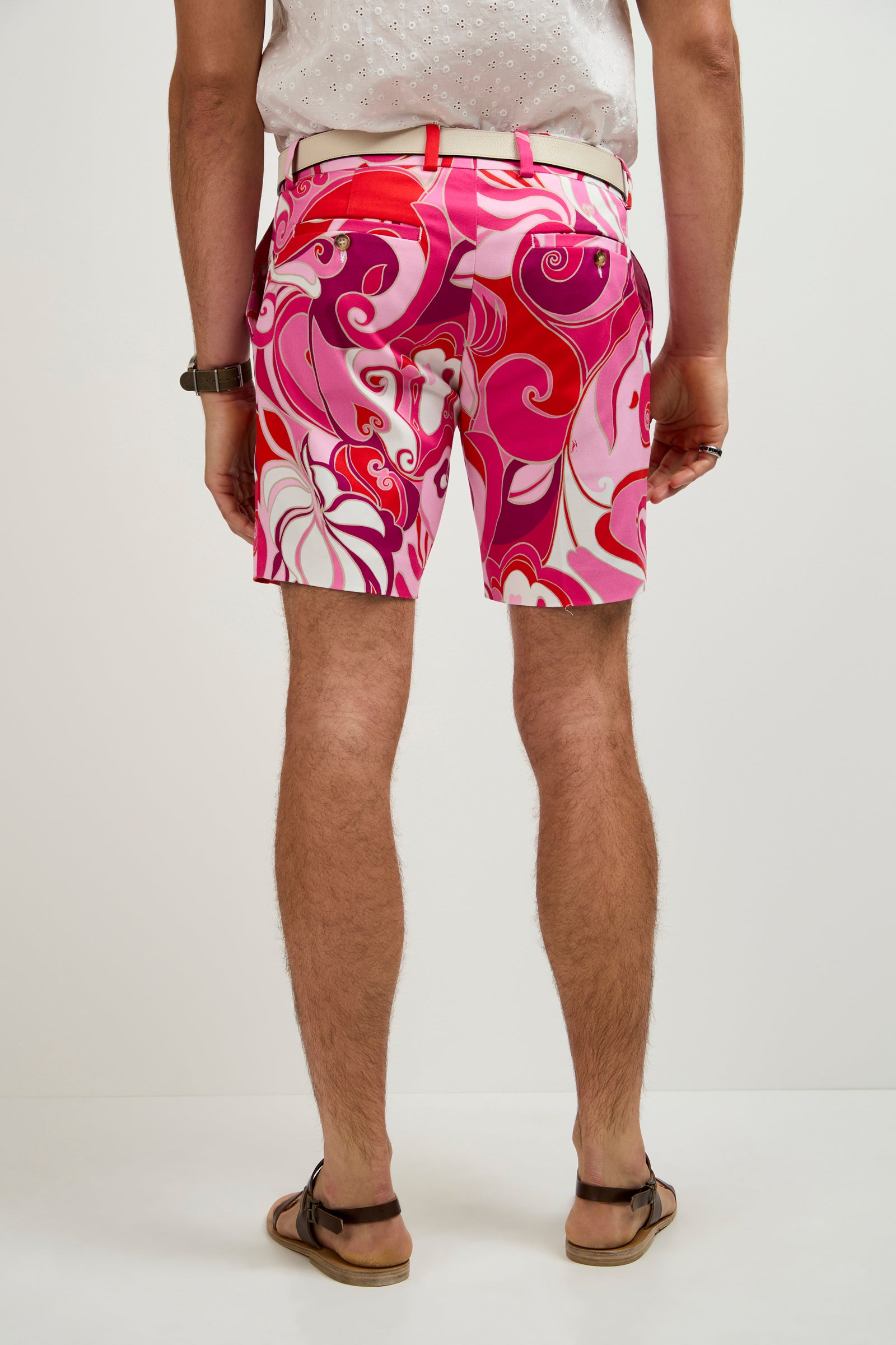 Someone wearing the Lawrence Short - Darsena stands with their back to the camera against a plain white background.