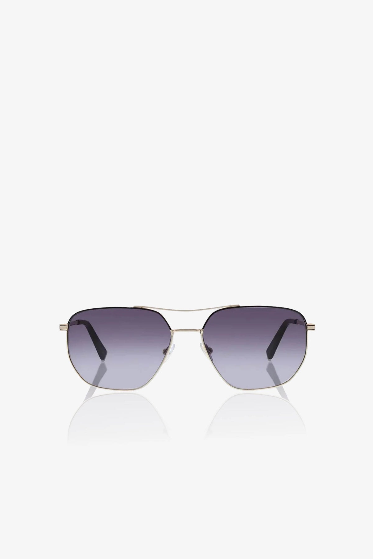 LaChance Navigator Sunglasses featuring aviator-style thin gold frames and dark gradient lenses, displayed on a white background.