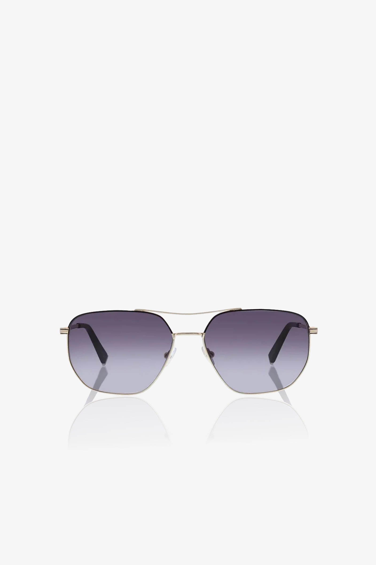 LaChance Navigator Sunglasses featuring aviator-style thin gold frames and dark gradient lenses, displayed on a white background.