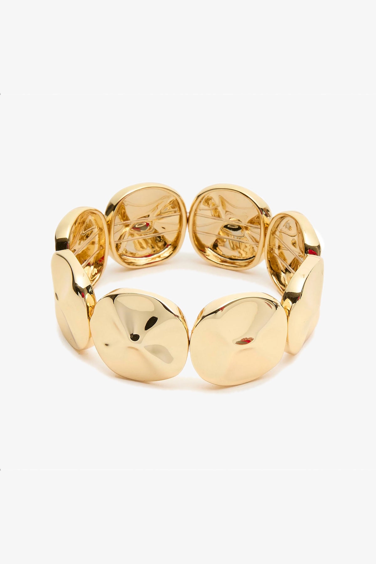 The Socialite Stretch Bracelet features large, smooth, irregular oval links connected in a circle, showcased on a plain white background.