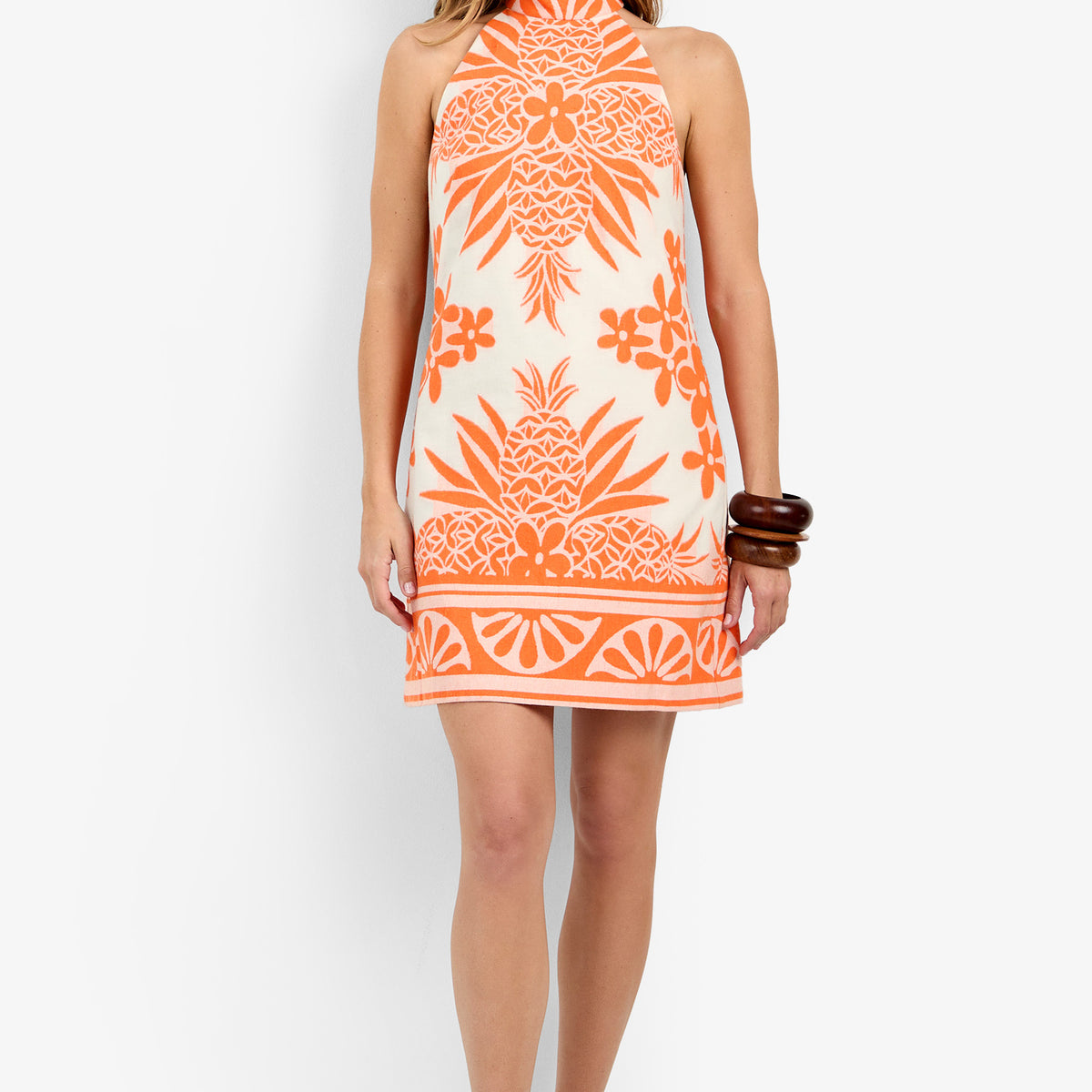 trina turk orange dress Cappuccia Lace-Up Mini Dress (Women)