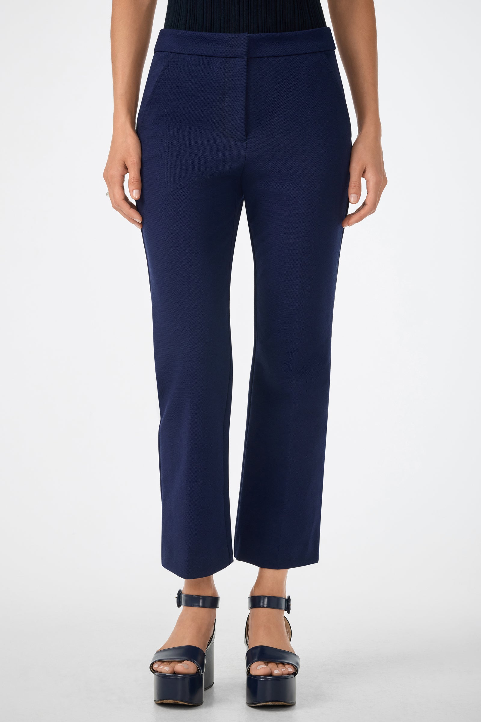 VELVETY INDIGO BLUE BLACK FEATHER PANT Flaked Premium Cotton