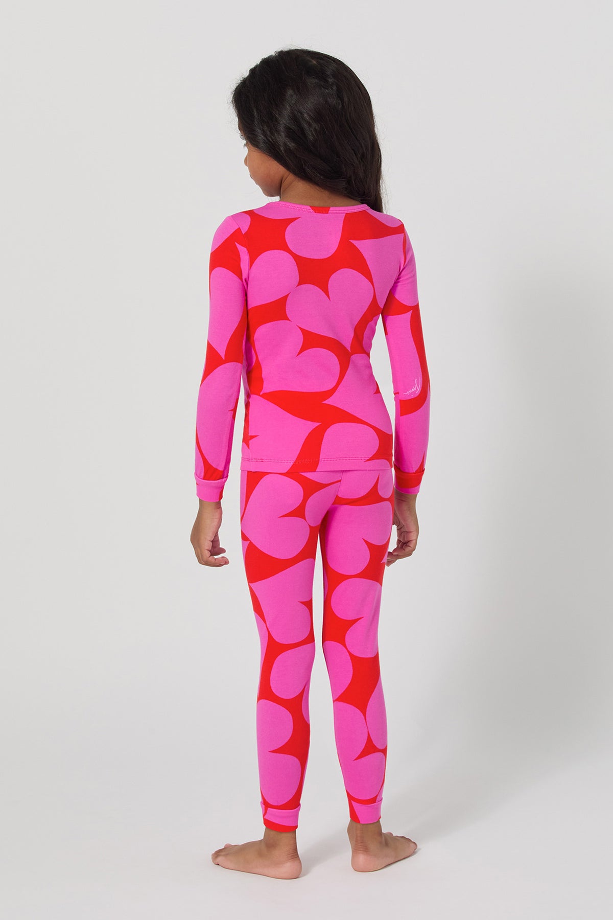 Of course! Please share your preferred keywords, and I’ll incorporate one or two into your HEARTS L/S 2PC KIDS PJ SET description.
