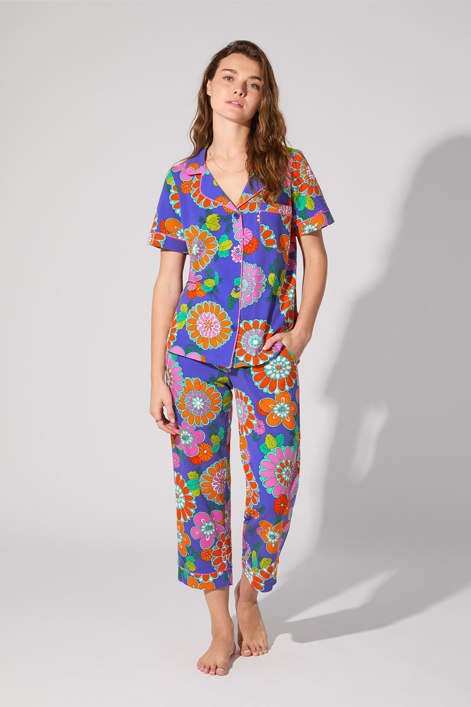 Crop Classic PJ Set - Tokyo Floral
