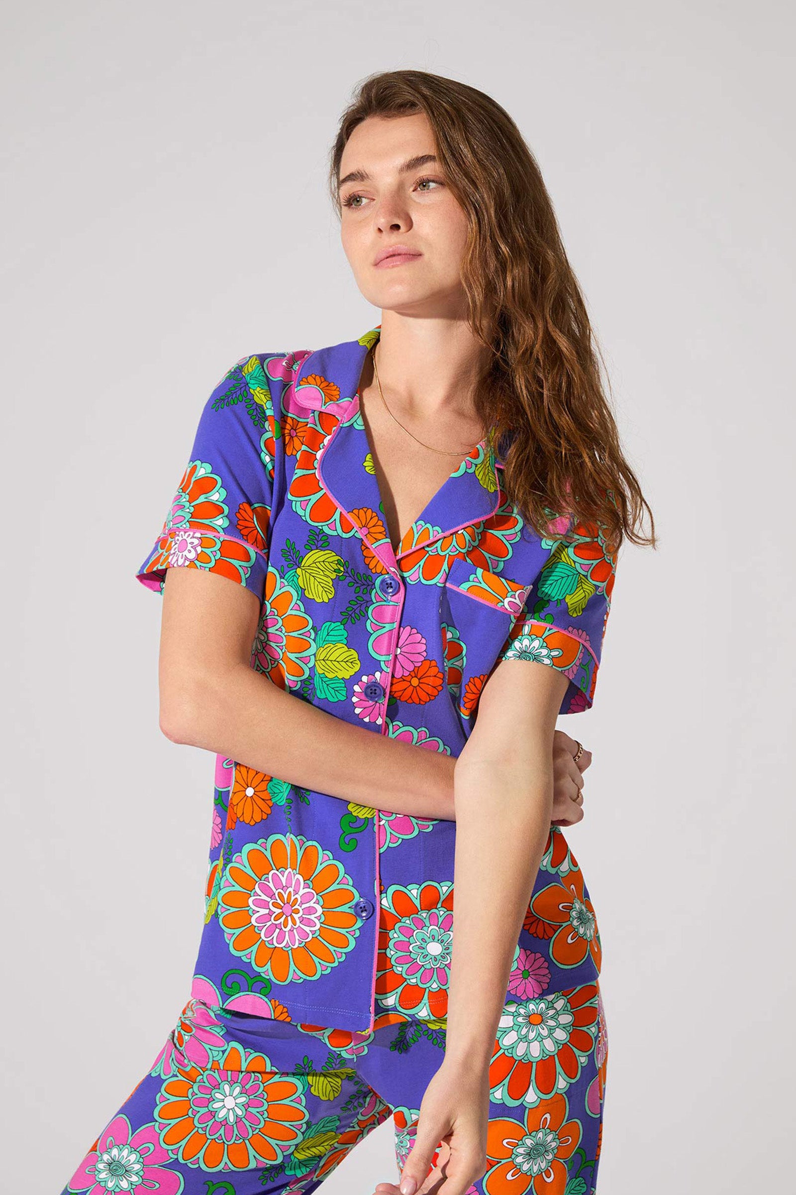 Crop Classic PJ Set - Tokyo Floral