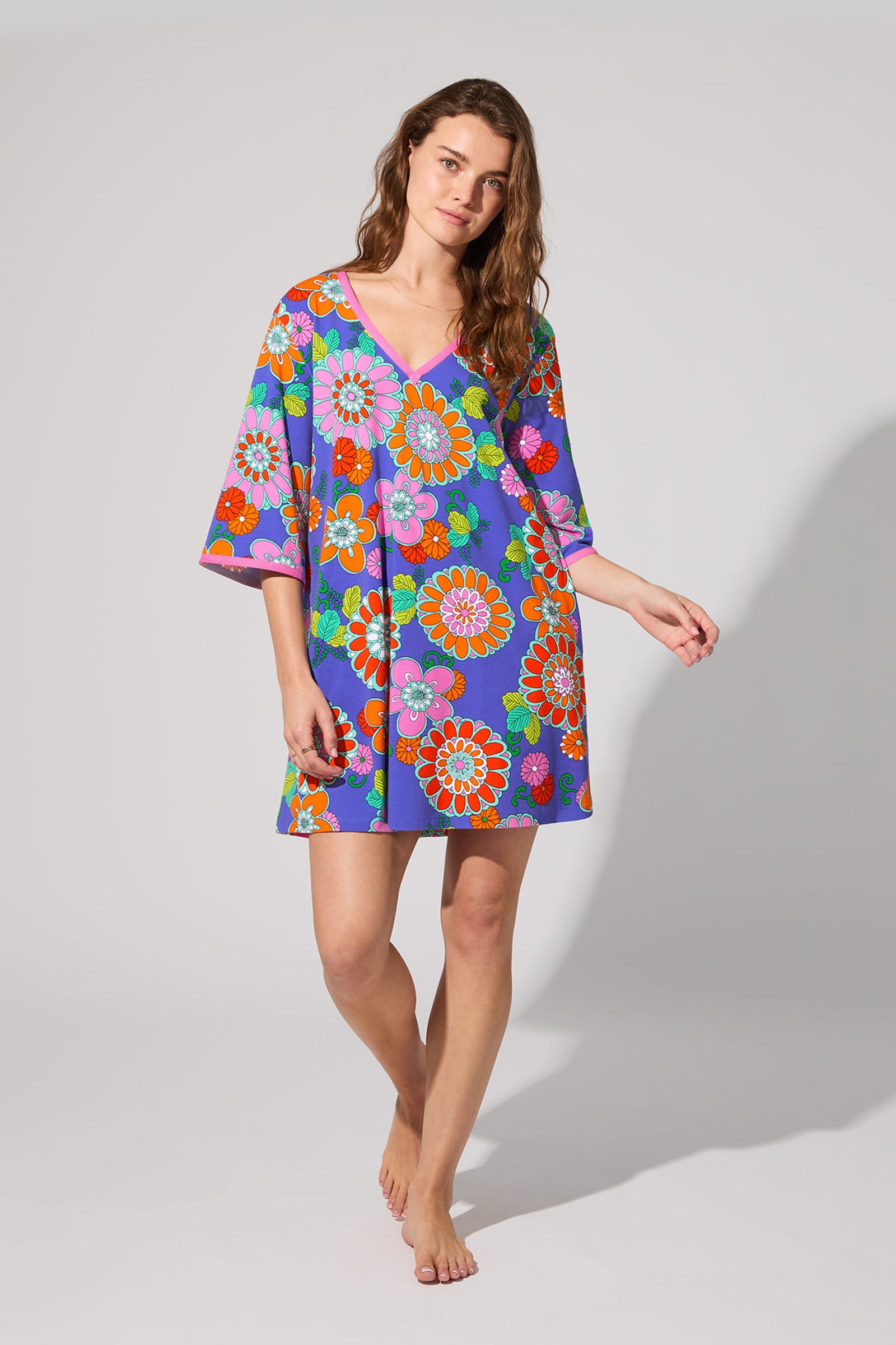 PJ Caftan Dress - Tokyo Floral
