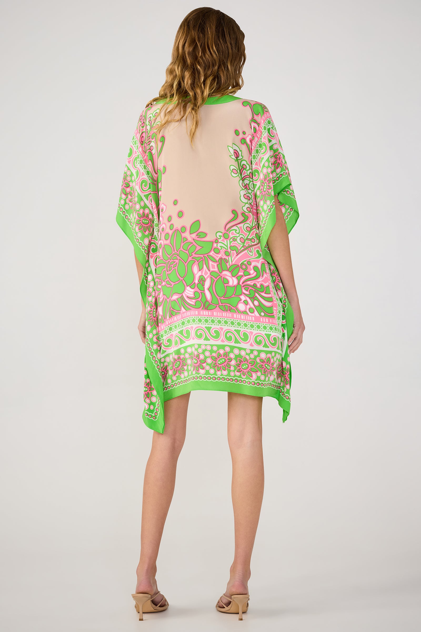 Theodora Caftan Dress - Petra Floral Silk