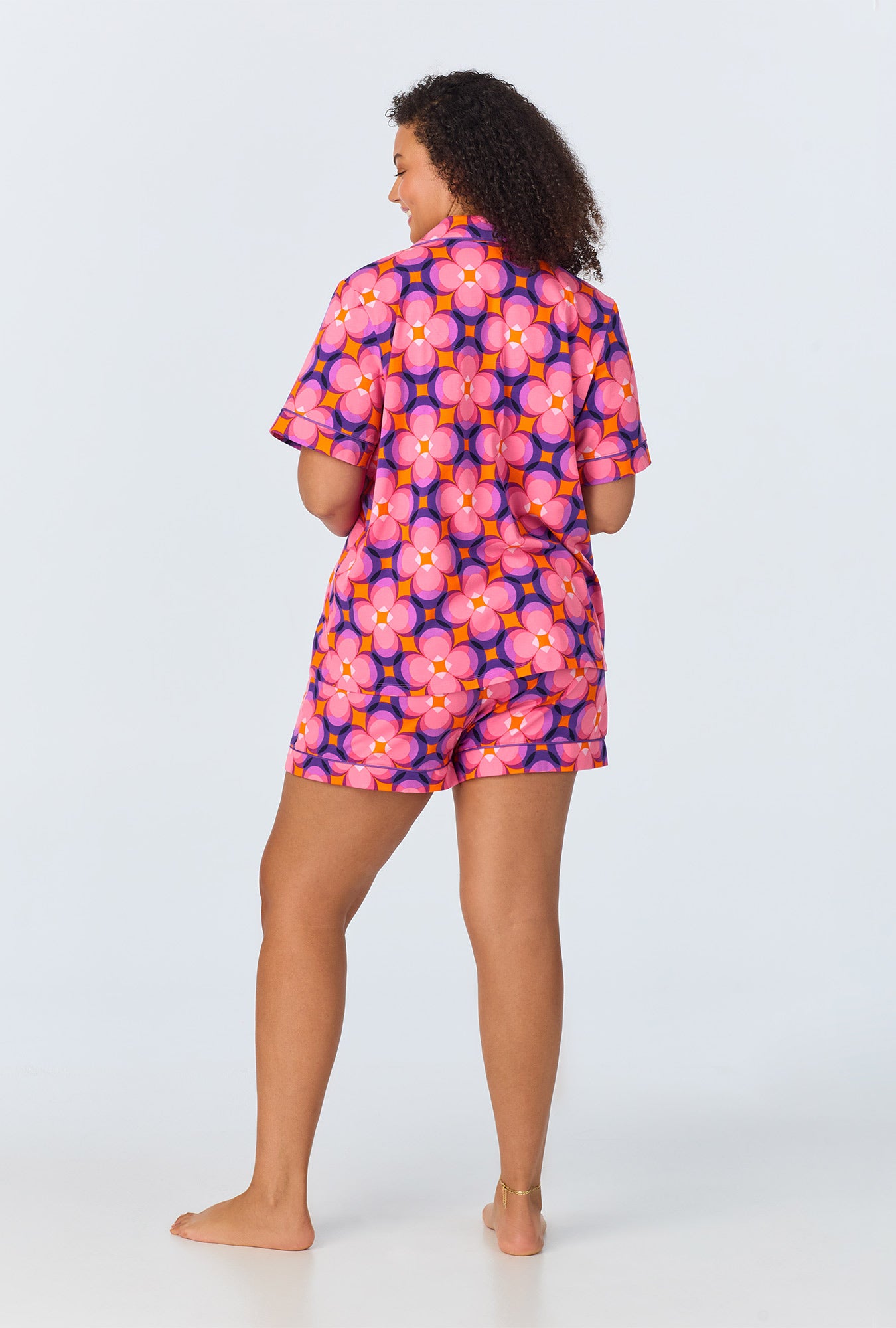 Space Cat Women's Short Sleeve Shorty Jersey PJ Set