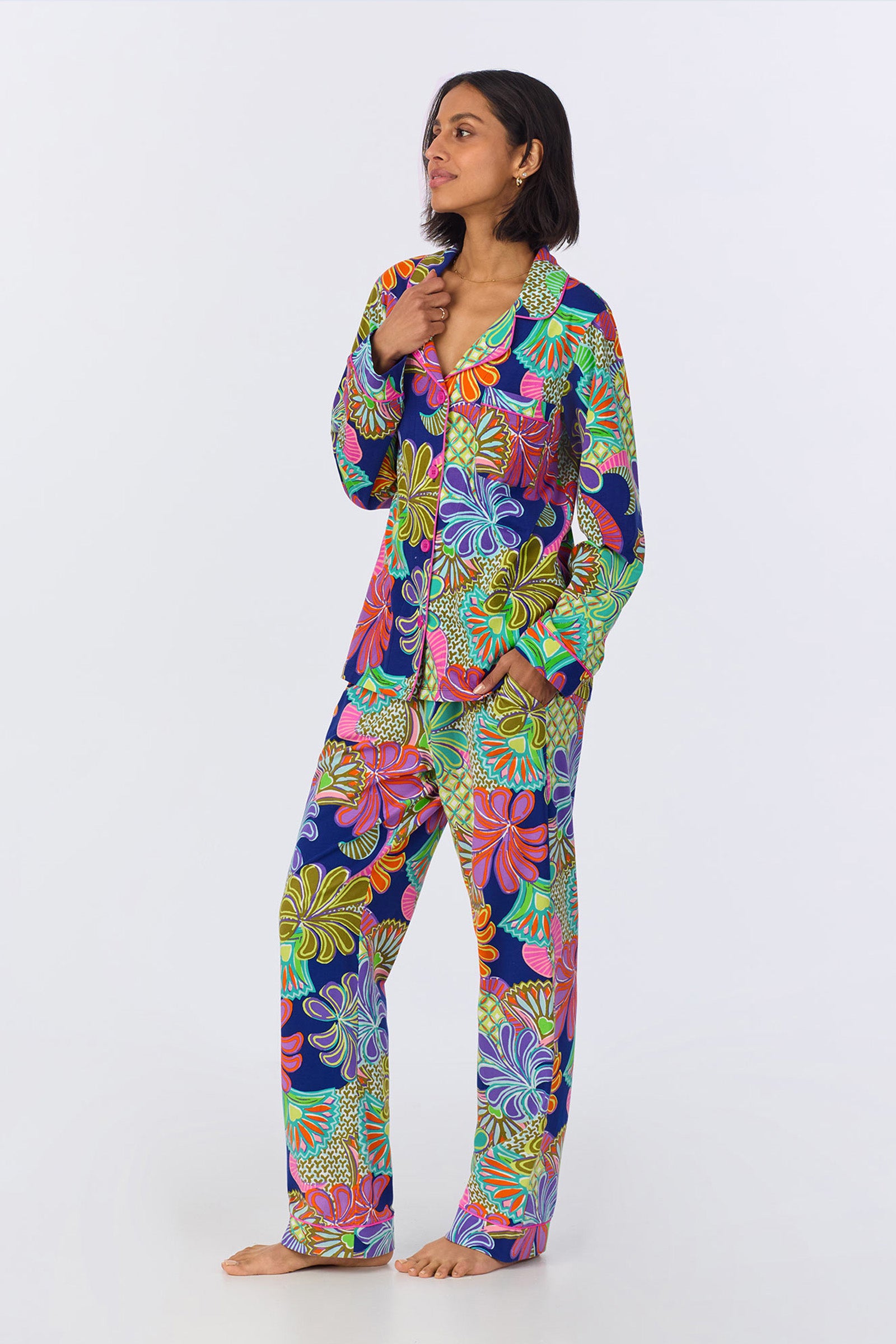 Long Classic PJ Set - Zanzibar Stretch Jersey