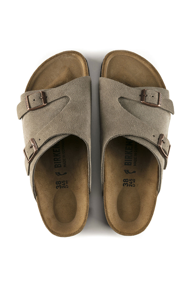 MEN'S ZURICH ORIGINAL FOOTBED TAUPE SUEDE SLIDE SANDAL in TAUPE additional image 1